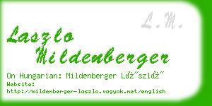 laszlo mildenberger business card